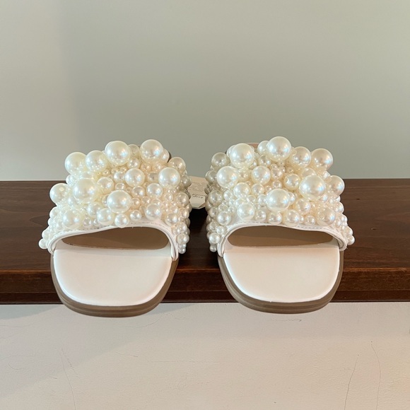 A New Day Women's Sandals with Pearl Accents - Cream - Picture 8 of 9